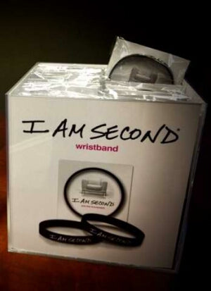 Display-Bracelet-I Am Second Wristband-Blk/Wht