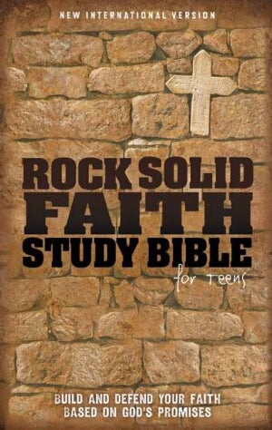 NIV*Rock Solid Faith Study Bible/Teens-HC (Aug)