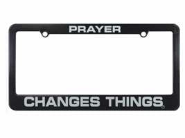 Auto Tag Frame-Prayer Changes Things-Blk