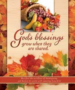 Gods Blessings Grow (Psalm 107:22 KJV)-Le Bulletin