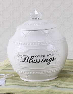 Blessings Jar w/36 Blessings Cards (6.75")