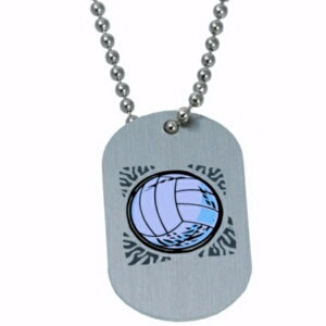 Aluminum Tag-Volleyball-18" Necklace