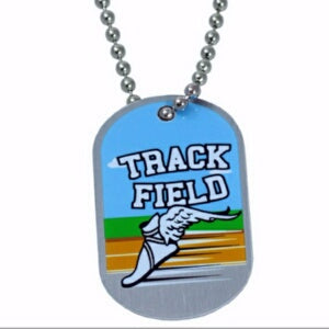 Aluminum Tag-Track & Field-18" Necklace