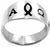Enameled Ichthus/Alpha/Omega-Style 385-Sz  8 Ring