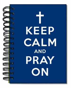 Keep Calm And Pray On-Navy (5" x 7") Journal