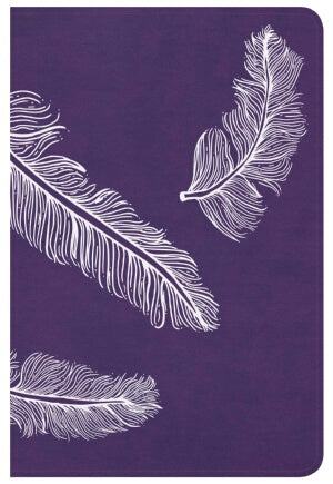 CSB Compact Ultrathin Bible For Teens-Plum Feather