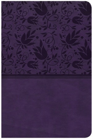 CSB Compact Ultrathin Reference Bible-Purple LeatherTouch
