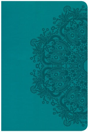CSB Compact Ultrathin Reference Bible-Teal Leather