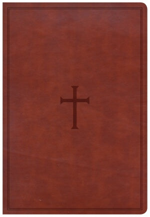 CSB Super Giant Print Reference Bible-Brown LeatherTouch