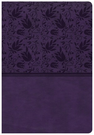 CSB Super Giant Print Reference Bible-Purple LeatherTouch