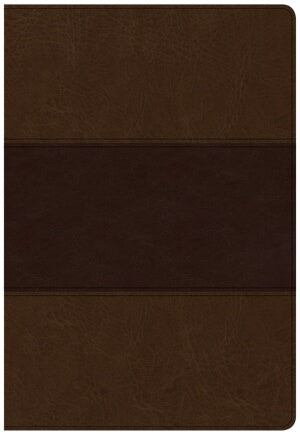 CSB Super Giant Print Reference Bible-Saddle Brown LeatherTouch