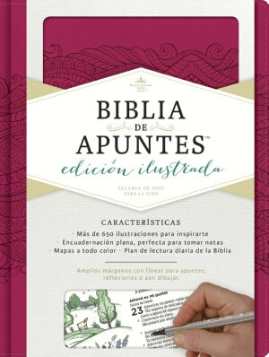 RVR 1960 Notetaking Bible-Pink LeatherTouch (-Spanish