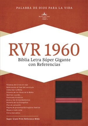 RVR 1960 Super Giant Print Reference Bible-Bl-Spanish