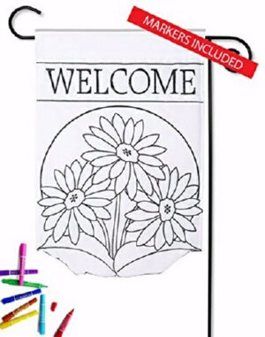 Flag-Garden-Color Me-Gerberas Welcome (Double Appl