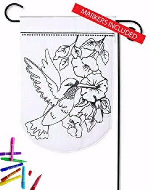 Flag-Garden-Color Me-Hummingbird (Double Appliqu√©)