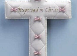 Wall Cross-Baptism-Girl (6.5")