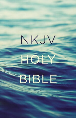 NKJV Value Outreach Bible-Blue Scenic Softcover