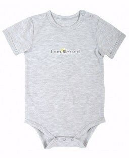 Snapshirt-I Am Blessed/Wings Heather Gray (3-6 Mon