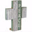 Cross-Mini Pedestal-Peace-Wood/Corrugated Metal (6