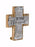 Cross-Mini Pedestal-Blessed-Wood/Corrugated Metal