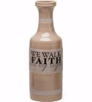Vase-We Walk By Faith (16.75")