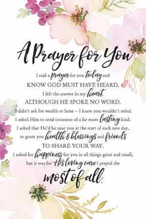 Plaque-Woodland Grace-A Prayer For You (6 x 9)