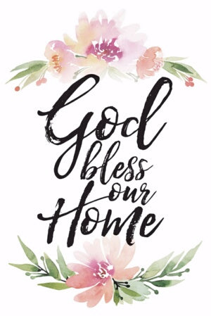Plaque-Woodland Grace-God Bless Our Home (6 x 9)