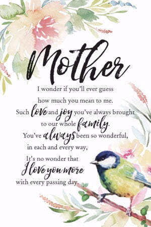 Plaque-Woodland Grace-Mother  I Wonder (6 x 9)