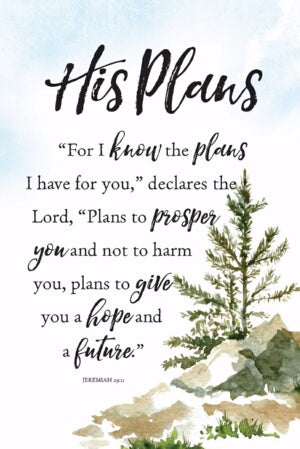 Plaque-Woodland Grace-His Plans (For I Know) (6 x