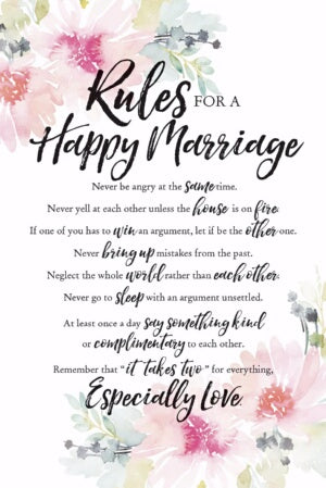 Plaque-Woodland Grace-Rules For Happy Marriage (6
