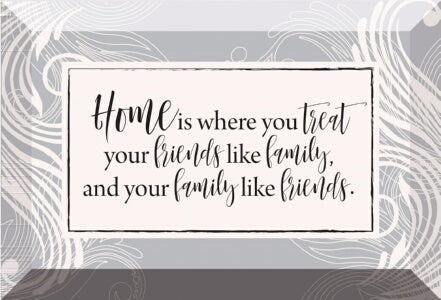 Glass Plaque-Home Is Where You (6 x 4)