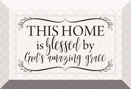 Glass Plaque-This Home Is Blessed (6 x 4)