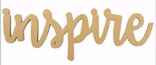 Plaque-Gold Typography-inspire (6.5 x 20)