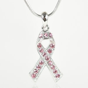 Eden Merry-Pendant w/Pink Ribbon Necklace