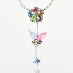 Eden Merry-Pendant w/Flower & Butterfly Necklace