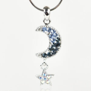 Eden Merry-Pendant w/Moon & Star Necklace