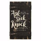 Wall Art-Barn Door-Ask  Seek  Knock (17.5 x 31.625