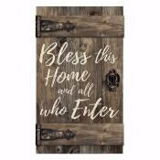 Wall Art-Barn Door-Bless This Home (14 x 24)