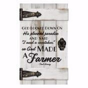 Wall Art-Barn Door-Farmer (14 x 24)