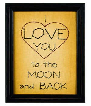 Sign- Love You To The Moon And Back Stitchery (10