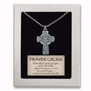 Pendant-Celtic Prayer Cross w/Silver Bead Chain (1