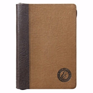 Blessed-LuxLeather-Gray w/Zipper Closure Journal