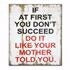 Wall Plaque-Succeed/Mother (9.75 x 11.75)