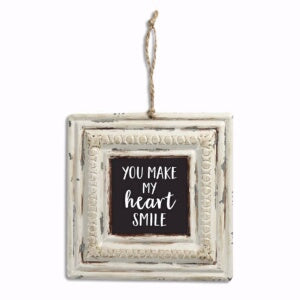 Vintage Tin Sign-Make My Heart Smile (6 x 6)