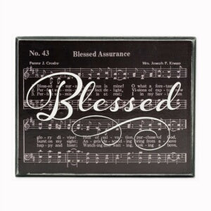 Classic Hymn Box Sign-Blessed Assurance (7 x 5-3/8
