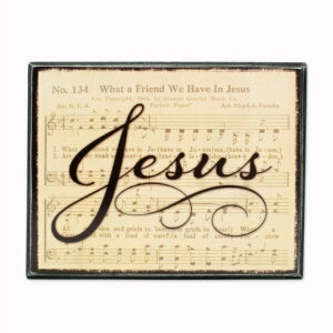 Classic Hymn Box Sign-Jesus (7 x 5-3/8 x 1-5/8)