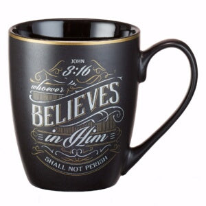 Mug-John 3:16-Black w/Gift Box (13 Oz)