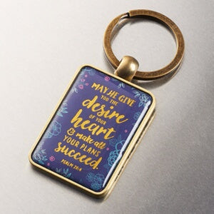 May He Give You The Desire Of Your Heart Keyring