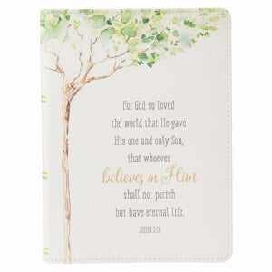 Classic LuxLeather-For God So Loved-Tree Journal