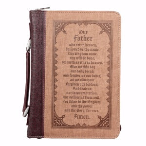 Bible Cover-Classic LuxLeather-Our Father-Medium-T